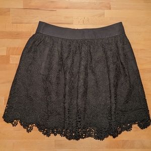 Banana Republic Heritage Collection sz10 Black Lace Skater Mini Skirt w/ Pockets
